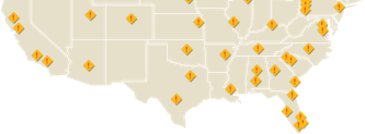 Map showing asbestos exposure for mobile 375px